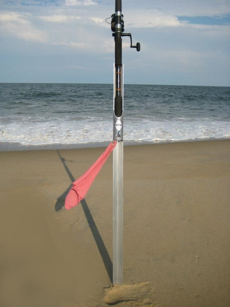 electricity microwave fishing pole sand spikes Dr.Fish PVC Aluminum Surf Rod Holder, Beach Fishing Rod Holder, Portable Holder Saltwater & Freshwater Shore Use River Bank The glow feature enhances visibility in low Adjustable Sand Spike Rod Holder,